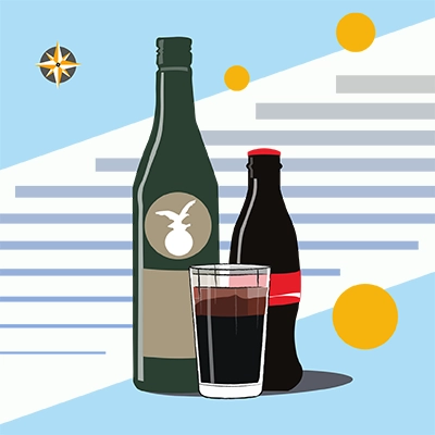 Fernet e Coca con ghiaccio